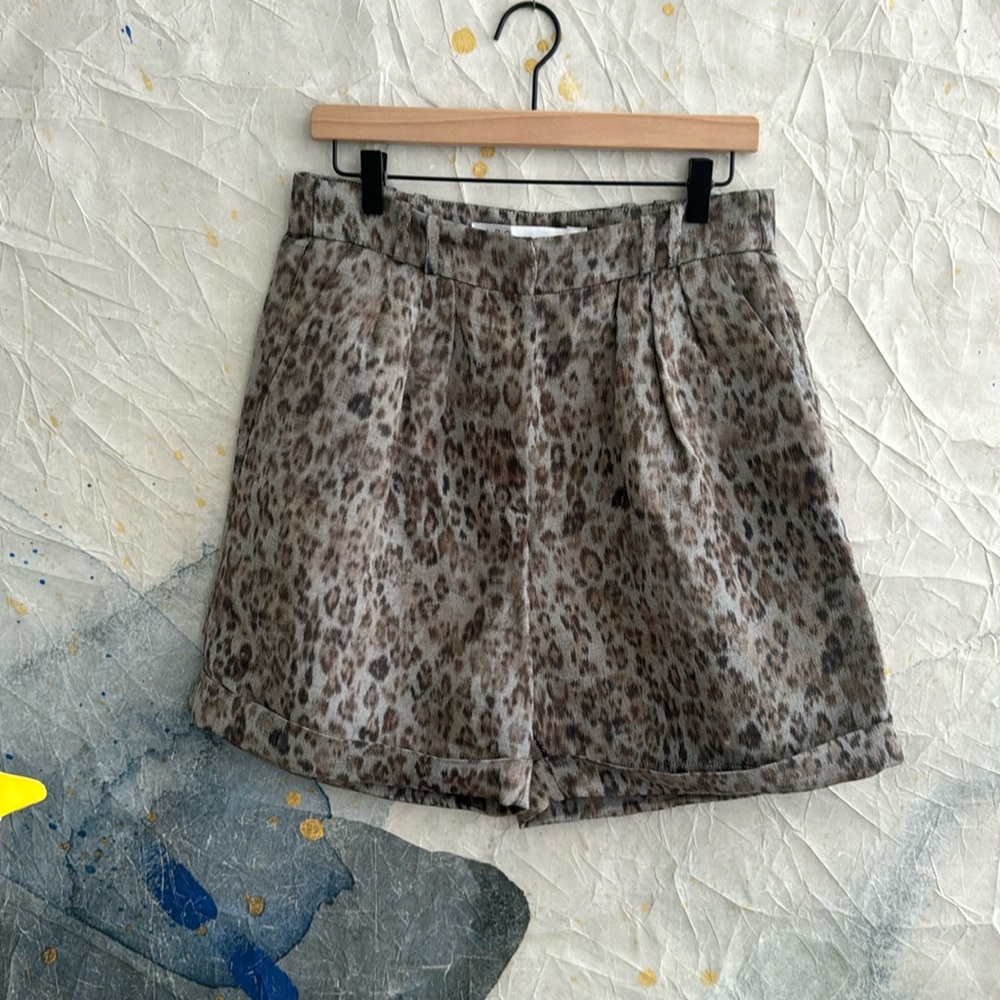 Iro Animal Print Shorts sz 40